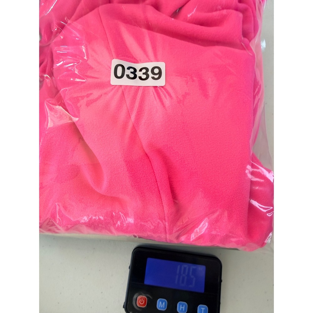 Julia Jordan Halter Midi Dress 14 Neon Pink Tulip Hem Barbiecore Wedding Guest - Picture 12 of 12
